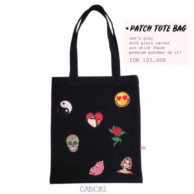 CABICIKS Patch Kanvas Totebag