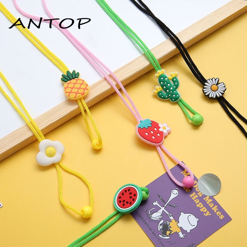 Kalung Masker Anak Rantai Topeng Buah Kartun Lucu Lanyard Topeng Anak Aksesoris Anti Hilang Yang Bisa Disesuaikan ANTOP