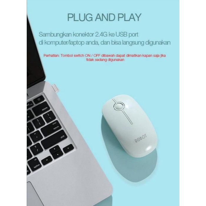 NS - Mouse Wireless Silent Click Robot 1600 dpi - Optical Mouse M330