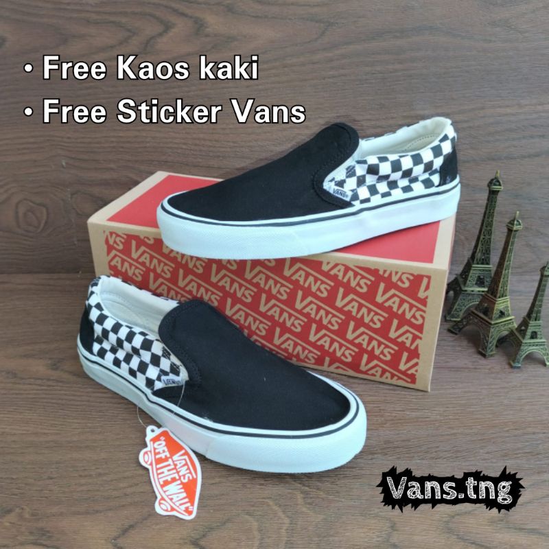 Sepatu Vans Slip On Checkerboard Sidewall / Vans Catur Clasic Sidewall premium / Vans Slip On Checkerboard terlaris