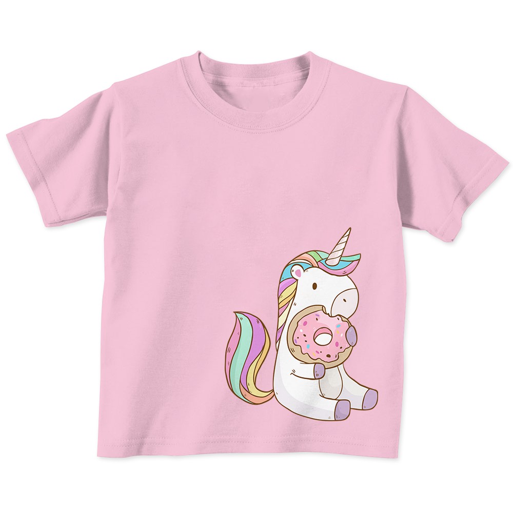 Baju Kaos Untuk Bayi sampai Remaja Unicorn Donut Bahan Katun Combed 30s Lembut dan Nyaman Dipakai