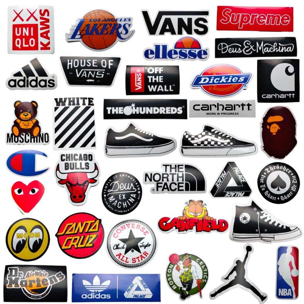 Sticker Brand Anti Air Bahan Graftac (BEBAS PILIH MOTIF)