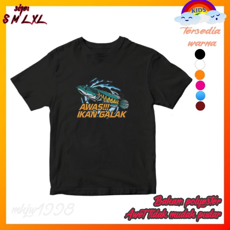IKAN CHANNA Baju Anak CHANNA Auranti IKAN GALAK/Baju CHANNA snakehead Anak/Kaos CHANNA snakehead fis
