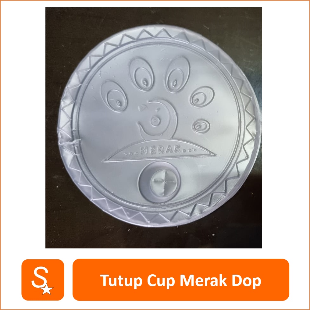 Tutup Gelas Datar Merak 10oz, 12oz, 14oz, 16oz / Tutup Cup PP Dop Doff