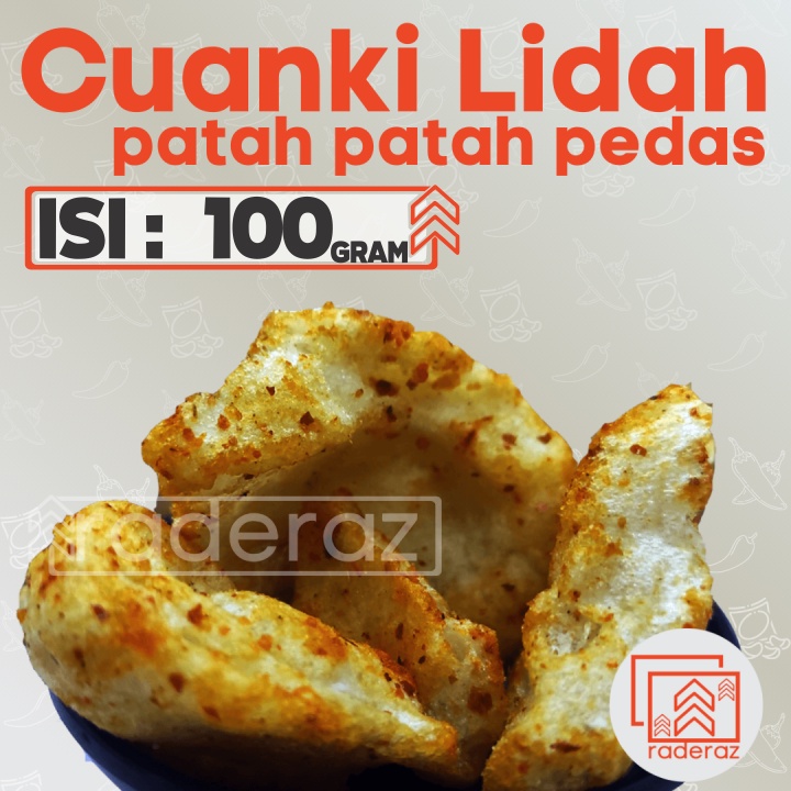 

cuanki LIDAH PATAH rasa PEDAS GURIH 100gr by RADERAZ (bisa GROSIR bisa COD)