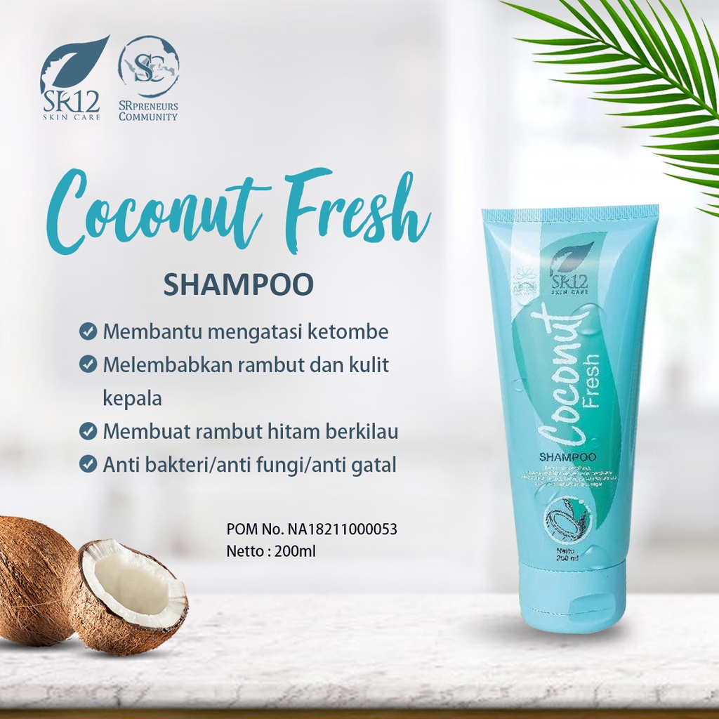 COCONUT FRESH SHAMPOO SR12 / SAMPO KELAPA / SHAMPO ANTI DANDRUFF / SHAMPO PALING AMPUH ATASI KETOMBE