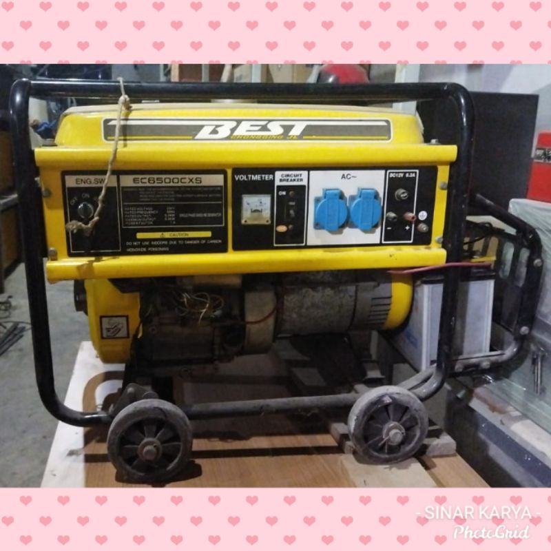 Genset BEST Chongging Jenset max output 5500 watt kondisi bekas normal JL EC6500CXC