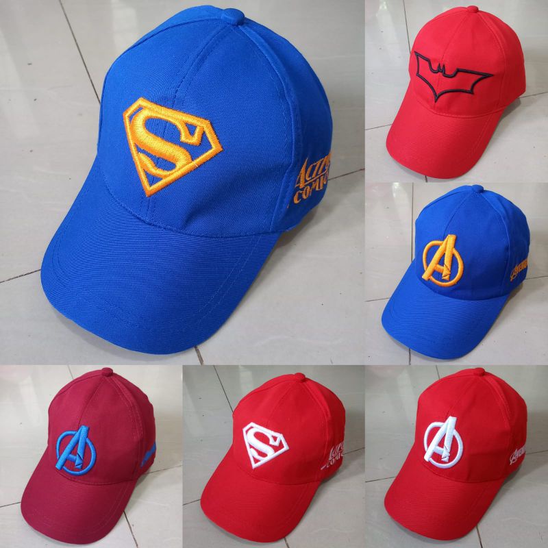 Topi Anak Laki Laki  Superman batman / Topi Anak laki laki 2-6 tahun