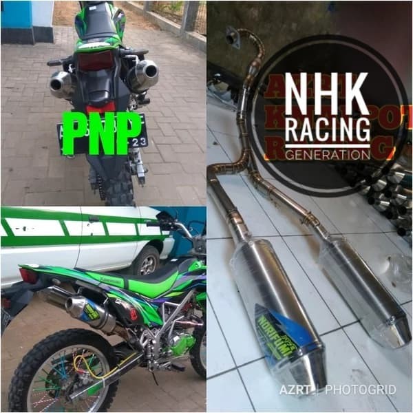 KNALPOT NORIFUMI ROCKET 4 DOUBLE SILINCER BUAT CRF150 KLX DTRACKER muraahhh