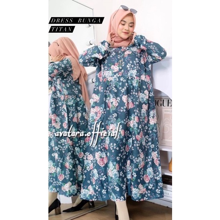 DRESS WANITA MUSLIM /GAMIS WANITA LENGAN  PANJANG /DRESS KOMBINASI /GAMIS MUSLIM HOMEY DRESS