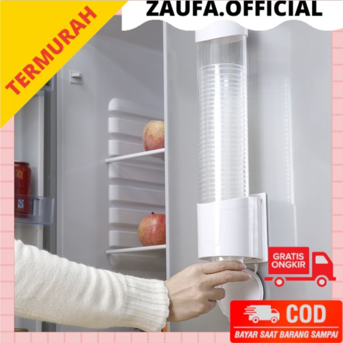 Paper Cup Dispenser Plastic Holder Anti Dust Automatic Cup Holder Hot