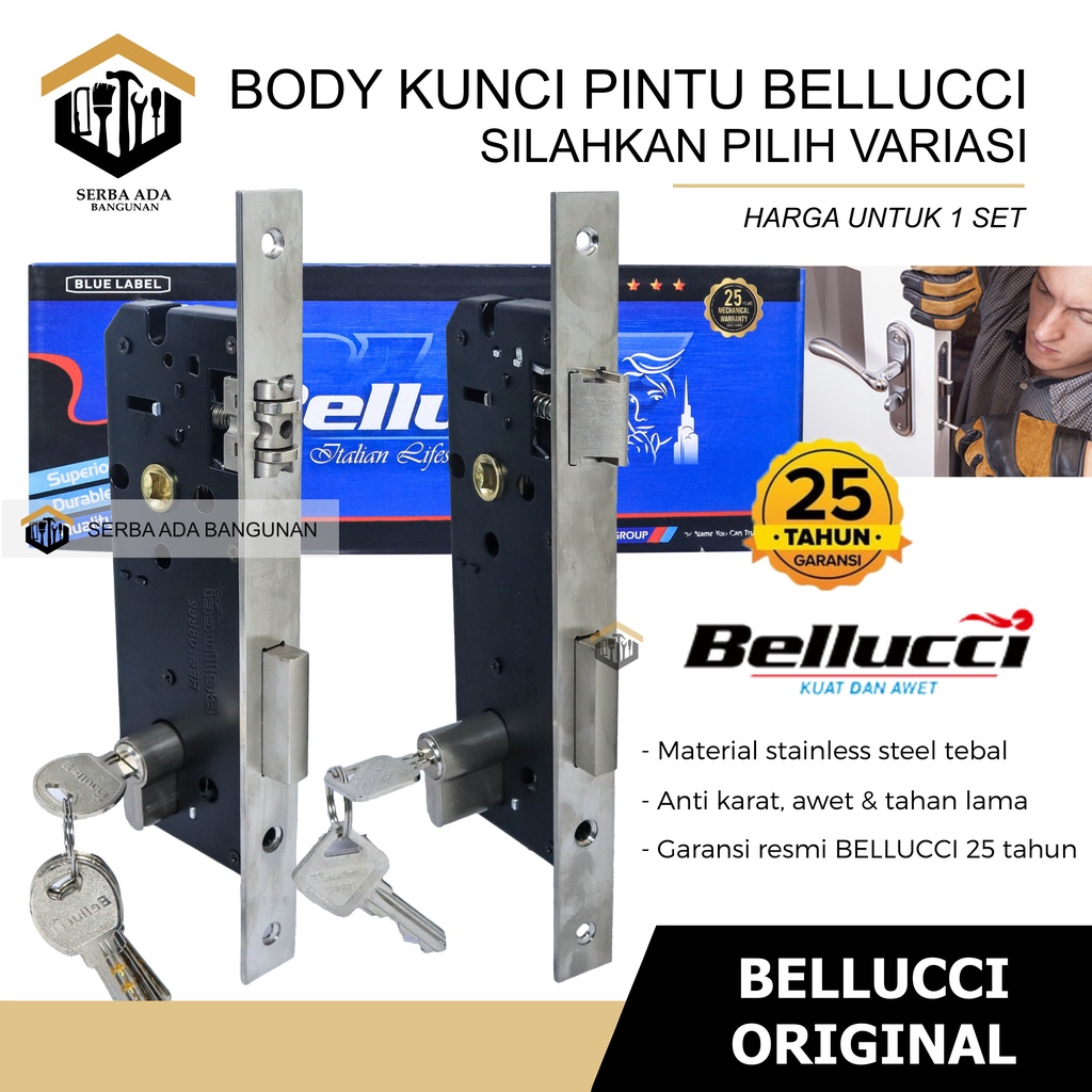 Body Pelor Bellucci Premium SS / Body Roller Bellucci / Kunci Pelor bellucci / Kunci Pintu Tarung