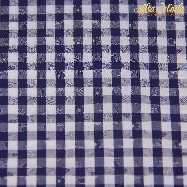 

Alta Moda Katun Jacquard Shirting Navy Kotak-Kotak Pita (1M)