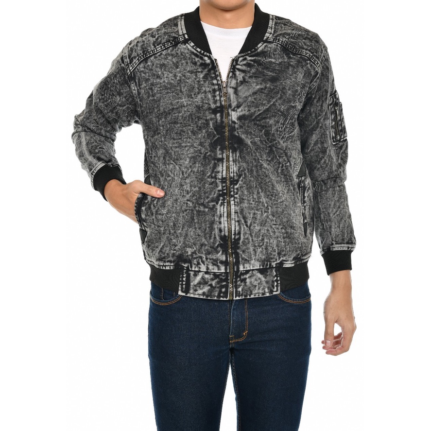 DELAUX STORE JAKET LEVIS / JEANS BOMBER PREMIUM SNOW BLACK / BLACK SANDWASH