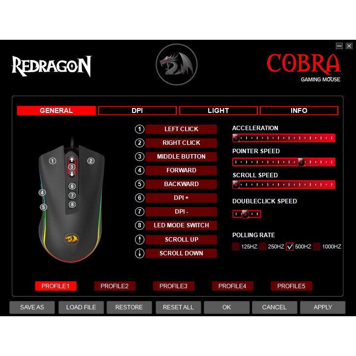Redragon Gaming Mouse RGB COBRA - M711-3