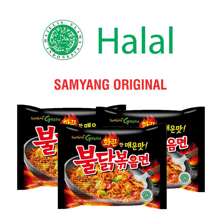 

Samyang Green Original / Samyang rasa Ayam Pedas /Mie Korea HALAL 140g