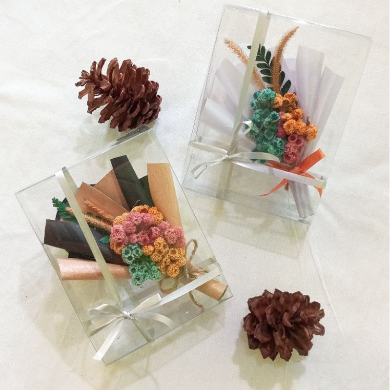 buket mini bunga kering | buket kecil | hiasan hampers| isian hampers