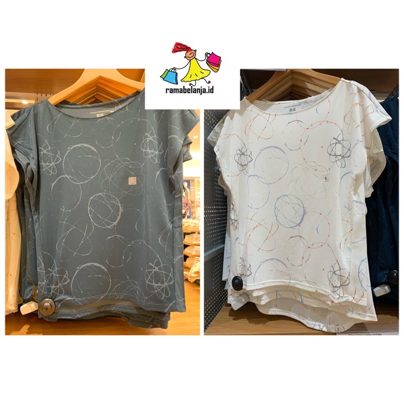 READY STOCK UNIQLO KAOS ATASAN WANITA DRY EX FUTURA LABORATORIES (NEW & ORIGINAL)