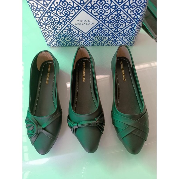 FLATSHOES HITAM POLOS KERJA MURAH