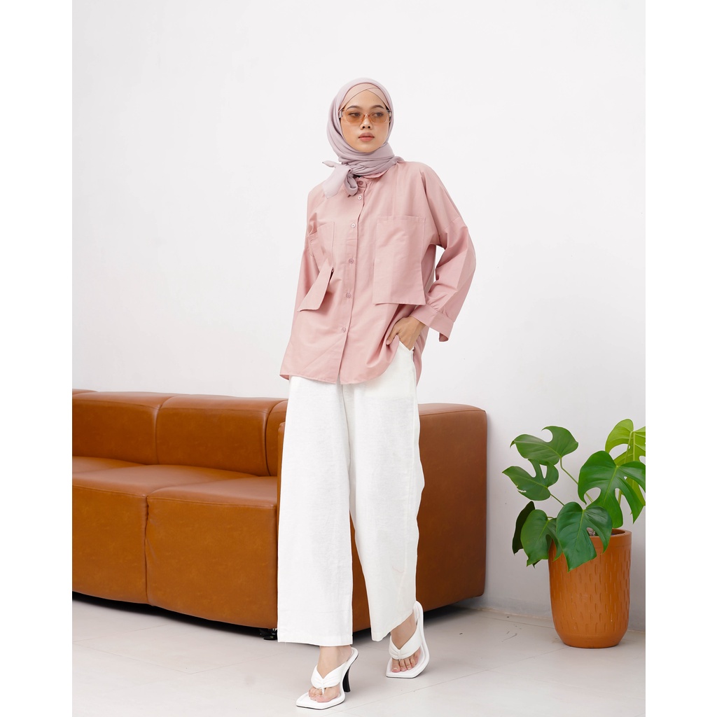 KEMEJA POLOS KATUN POPLIN MARISSA PREMIUM SHIRT B461