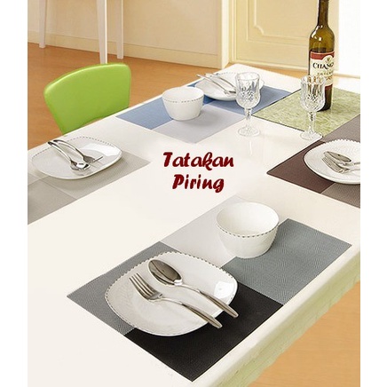 Tatakan piring bahan pvc ringan modern higienis tahan panas table mat