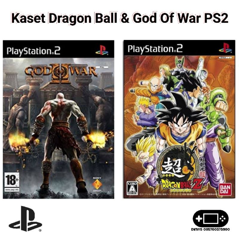 Kaset PS2 Dragon Ball Z Budokai Tenkaichi God Of War 1 2 Slim Fat