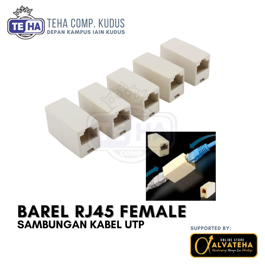 Jual Barel Rj45 Female Sambungan Kabel UTP Kabel LAN RJ 45 Gender Shopee Indonesia