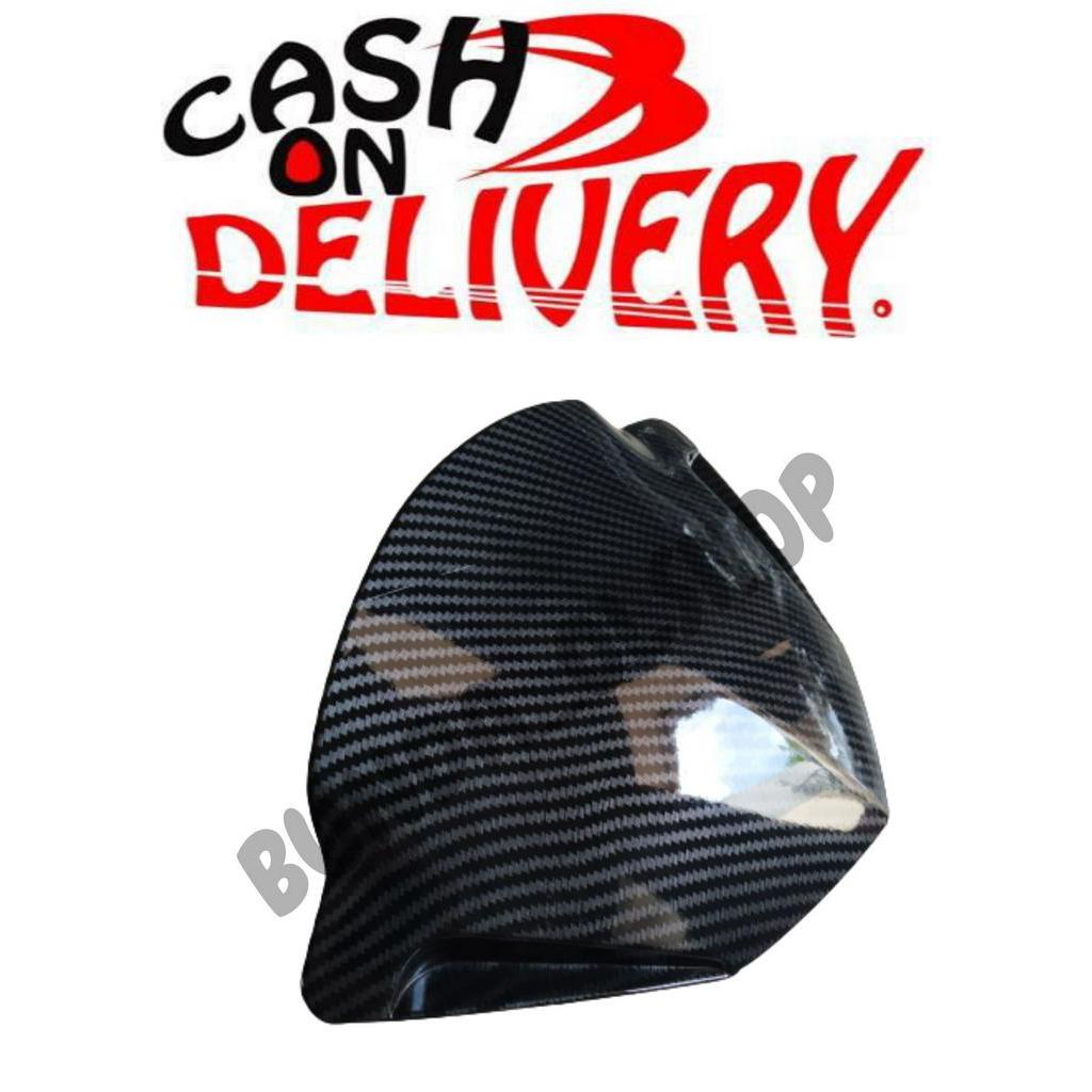 KARBON Visor Motor Beat Karbu Warna Hitam Bahan akrilik berkualitas