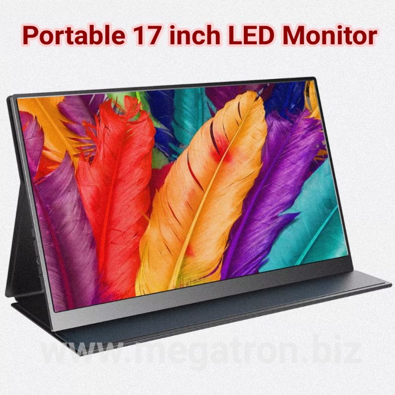 Portable LED monitor 17 inch (input:.USB type-C dan HDMI) - support HDR