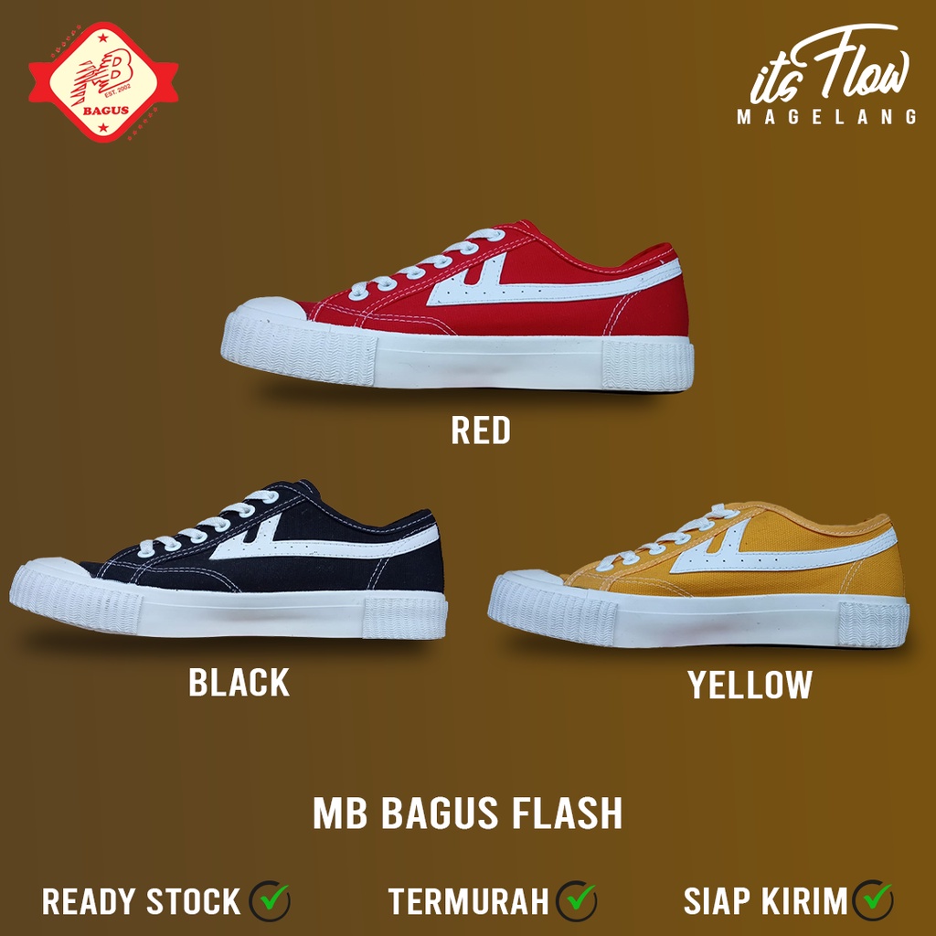 Sepatu MB Bagus Flash Semua Warna Black/White Yellow Red Original
