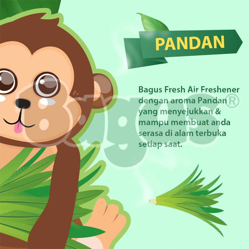 Bagus Fresh Air Freshener Pandan Pewangi Pengharum Ruangan W-21517