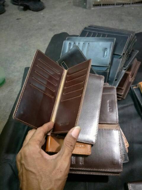 Dompet kulit asli full ap panjang coklat tan hitam kulit asli