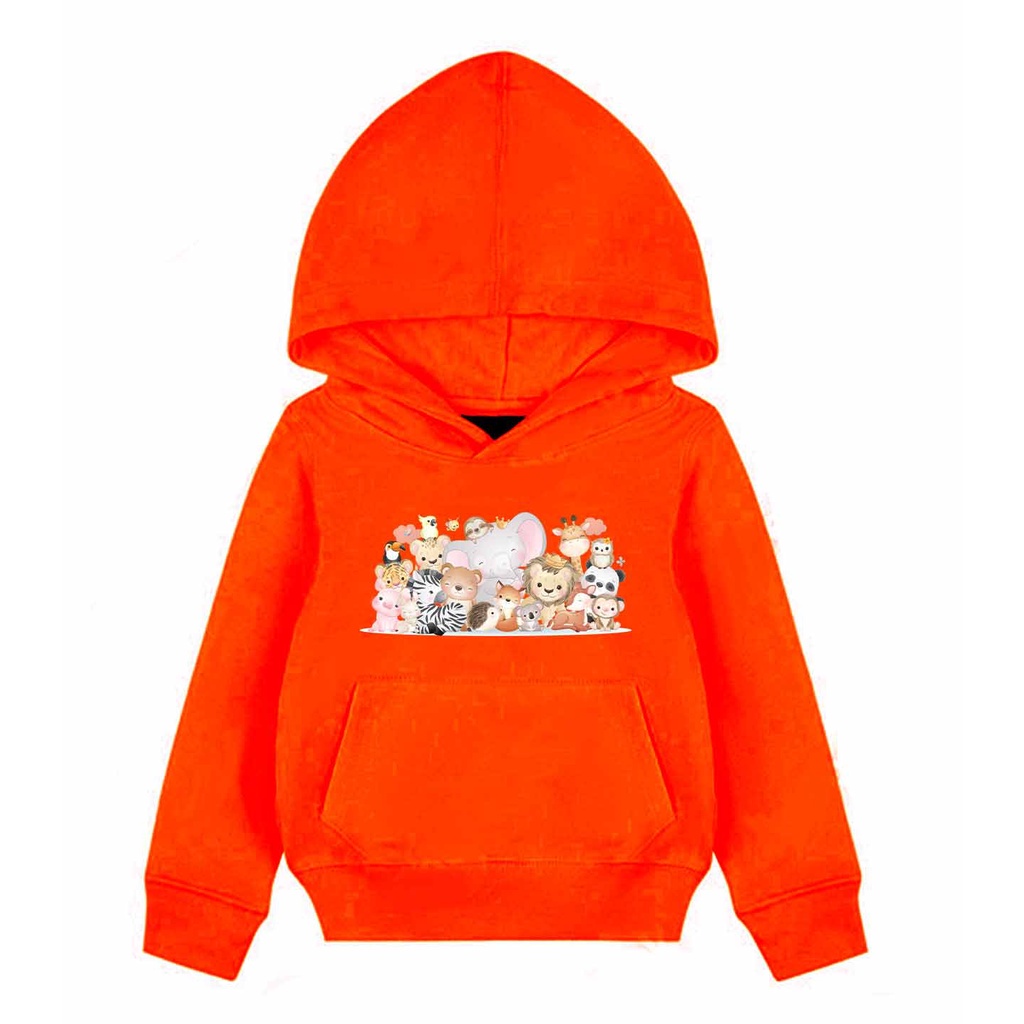 Hoodie Anak Animals Sweater Pakaian Fleece M - XL