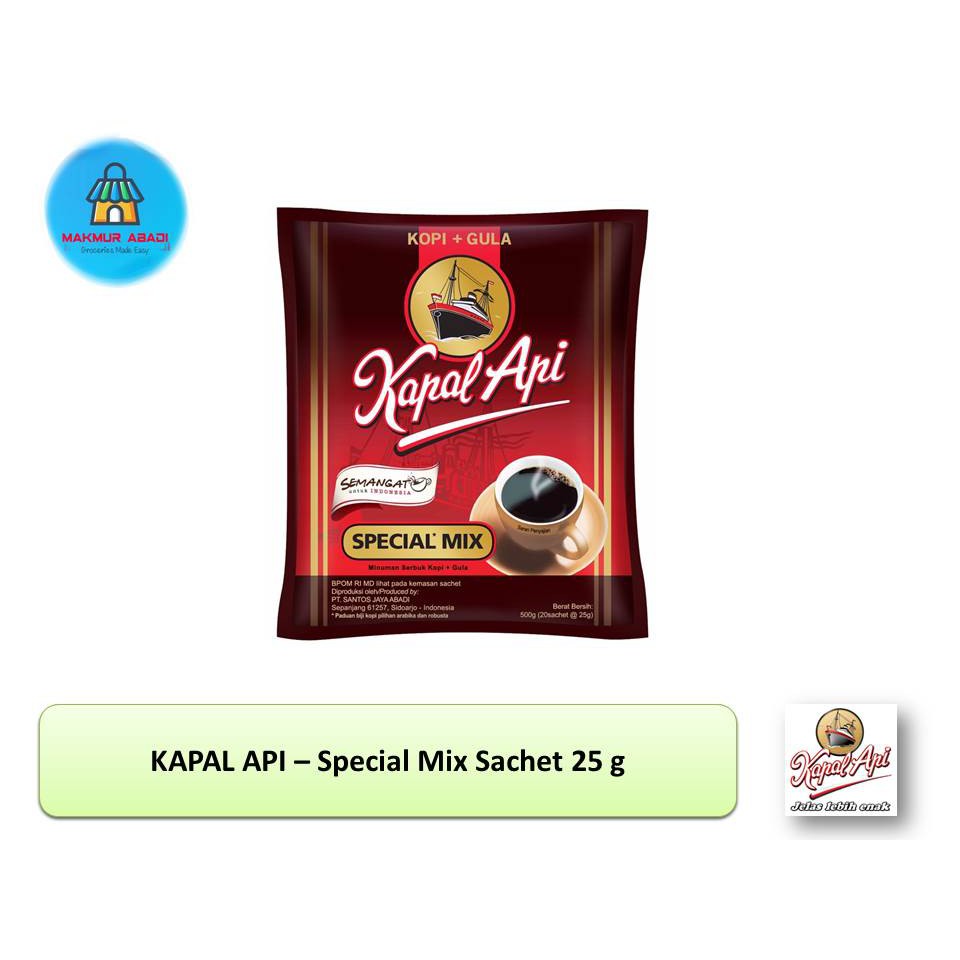 

Kopi Kapal Api Special Mix 1 Sachet 25 g || Makmur Abadi Official Store