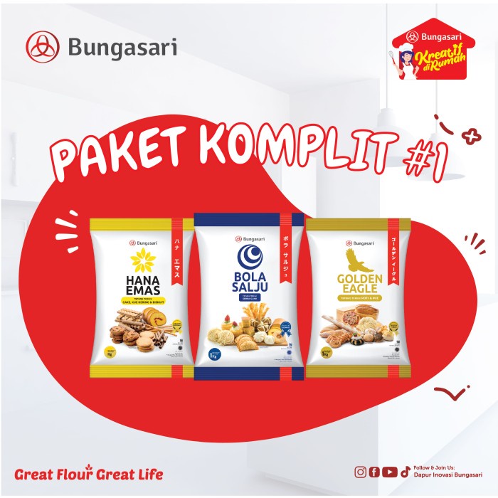 

Ds11D Buy Bungasari Bola Salju Tepung 1Kg, Golden Eagle 1Kg, Hana Emas 1Kg G6B040B