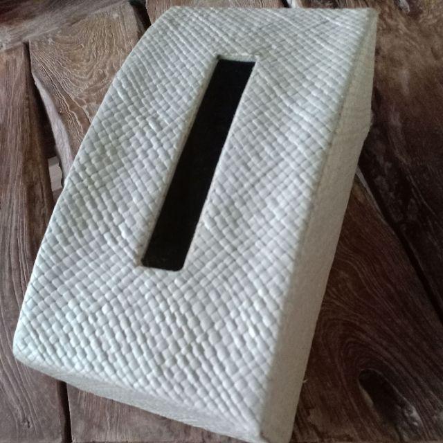 Dt-1755 Box Tissue Cembung Atau Kembung Bahan Pandan Untuk Decoupage