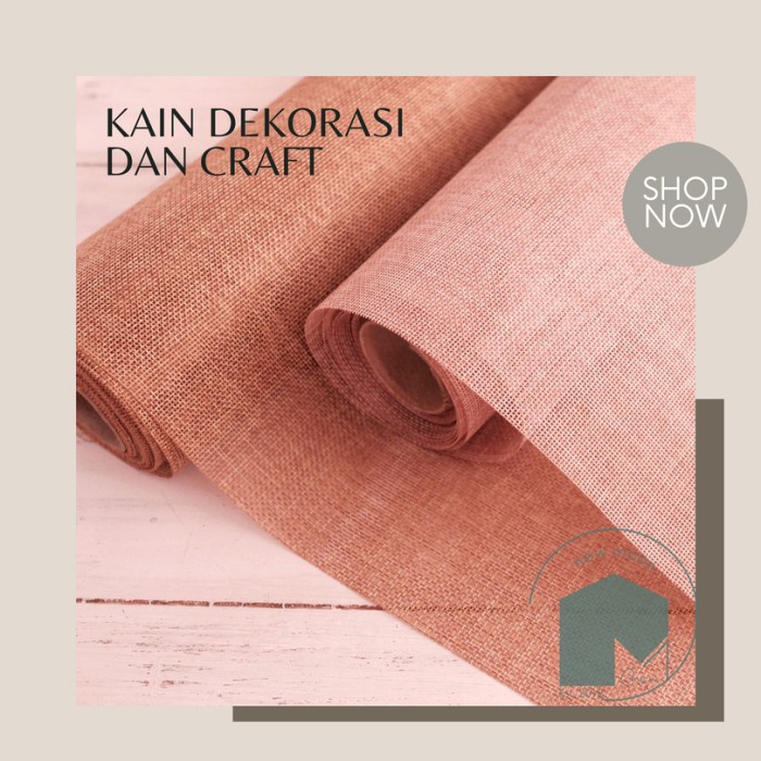 Kain Goni - Per Roll Kain Goni Pita Goni Jute Burlap Natural Dekorasi Bunga Craft