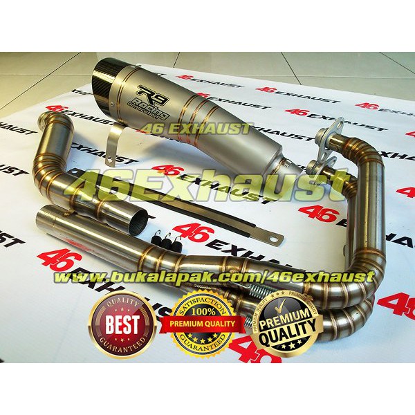 DSA  Knalpot R9 H2 Titanium SB Ninja 250 FI KARBU CBR250RR R25 MT25 Z250 Karbu Full System .
