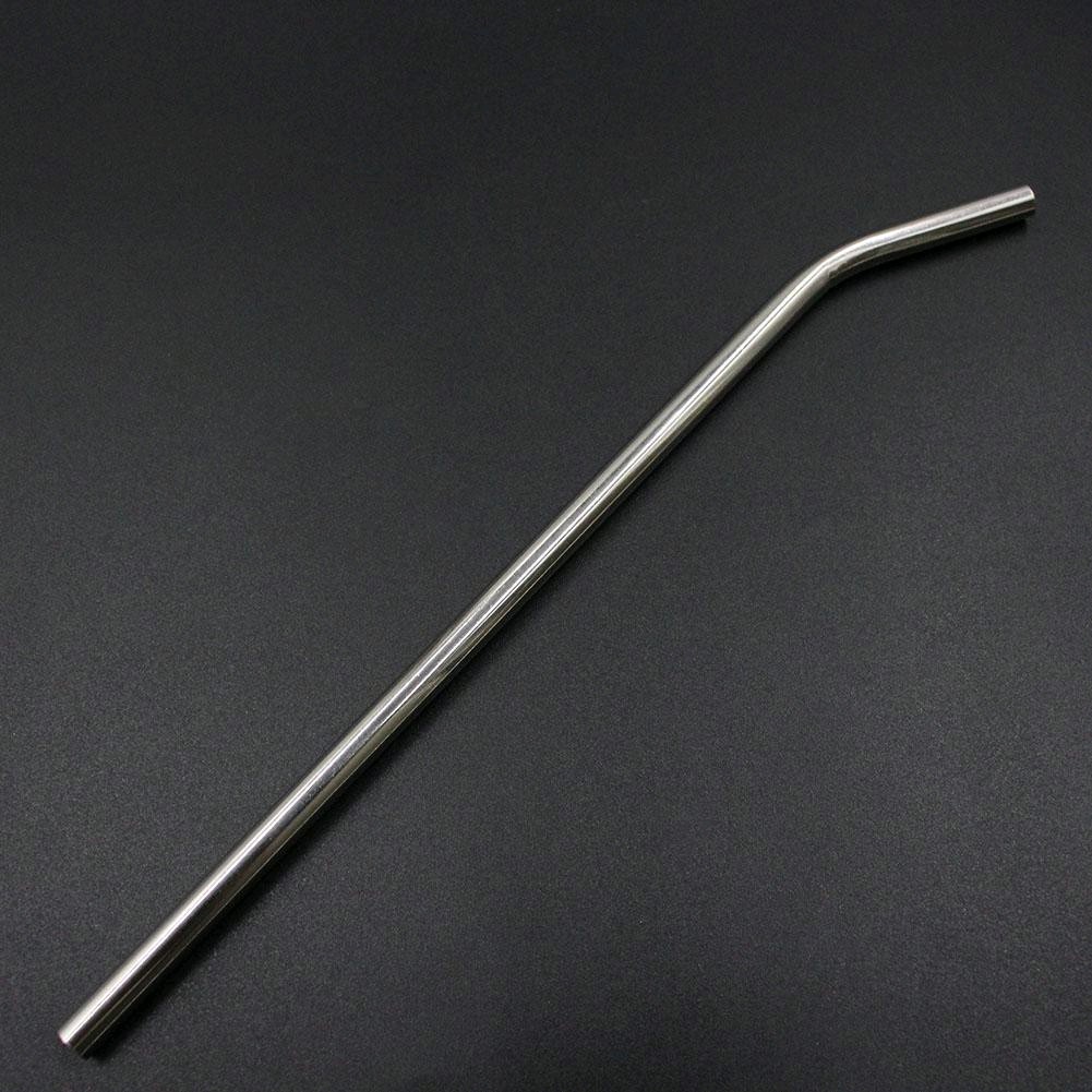 Sedotan Stainless steel staw kitchen straight bent drinking straws brush (b1k)