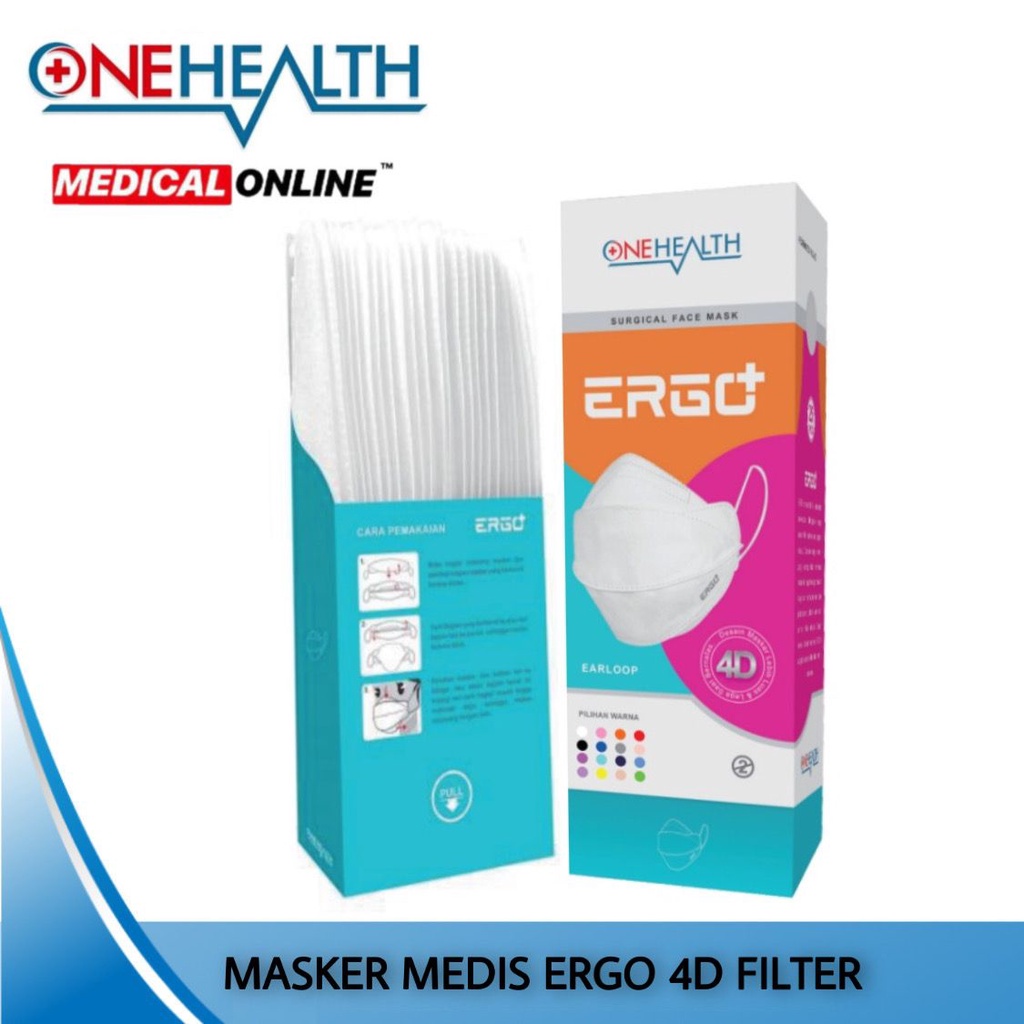 MASKER ONEHEALTH ERGO ERGO+ 4D FILTER SURGICAL MASK MEDICAL ONLINE MEDICALONLINE