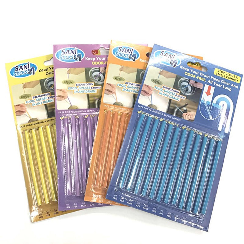 SANI STICK ALAT PEMBERSIH SALURAN AIR PIPA WASTAFEL DRAIN STICKS WC