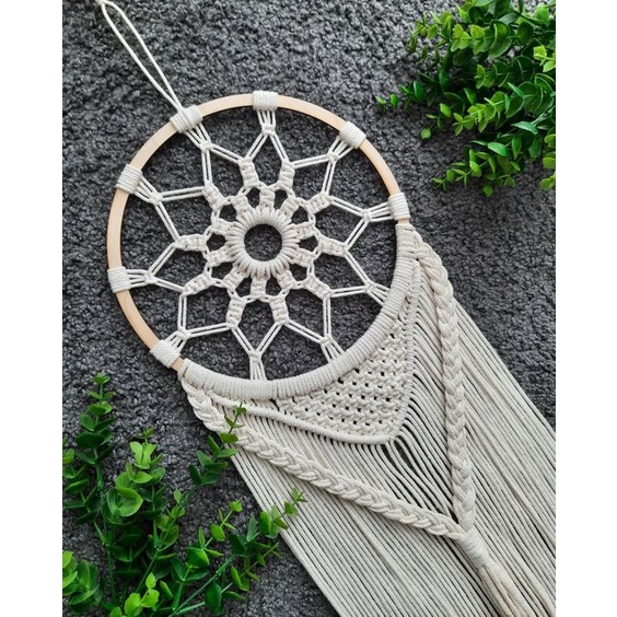 [READYSTOCK] macrame wall hanging/ macrame dreamcather/makrame hiasan dinding DRC01