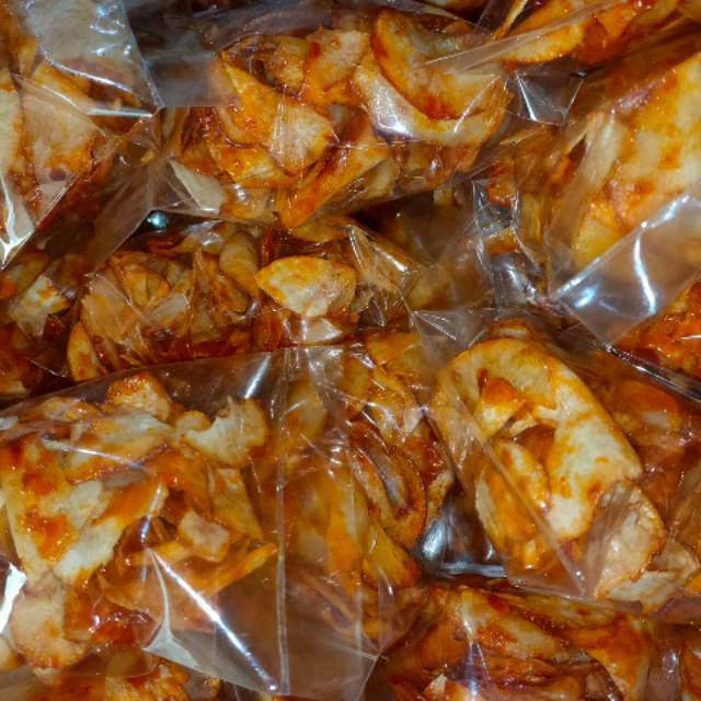 

Keripik balado pedas manis cabe asli