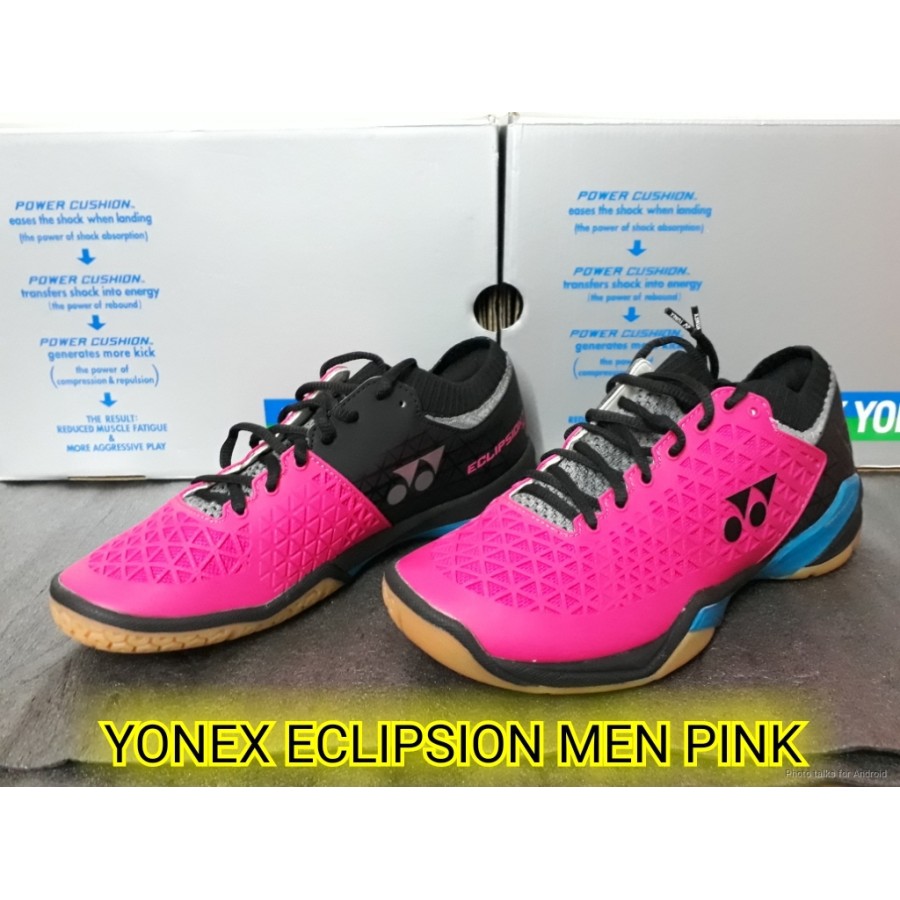 sepatu badminton yonex eclipsion z men pink original