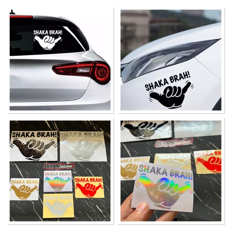 STICKER STIKER TANGAN SHAKA BRAH STIKER MOBIL MOTOR CUTTING