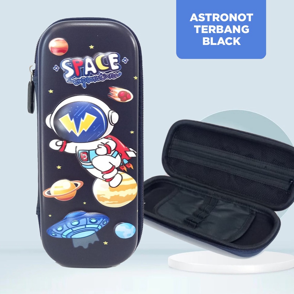 TERBARU Kotak pensil tempat pensil hardtop cowo Motif ASTRONOT 3D 6D kado ultah anak keren Size 22x5X10 CM