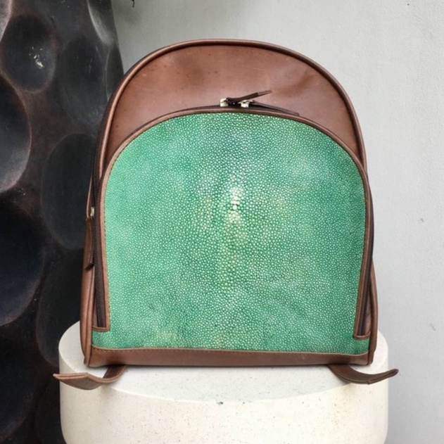 (PARRI) LYMMA Backpack- Tas Punggung Kulit Ikan Pari