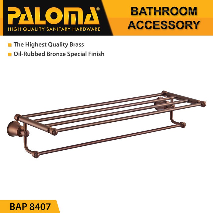 PALOMA BAP 8407 Rak Handuk Baju Gantungan Hanger Dinding Kamar Mandi