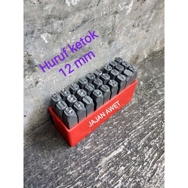 Huruf ketok 12 mm - mata ketok 12 mm huruf
