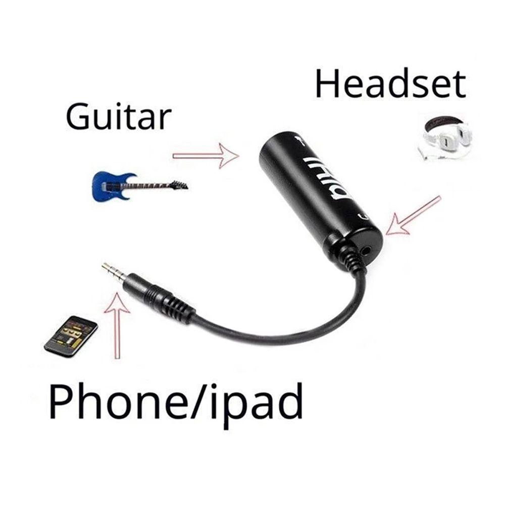 Lanfy Konverter Antarmuka Gitar Efek Handphone Adaptor Tuner Rig Audio Interface